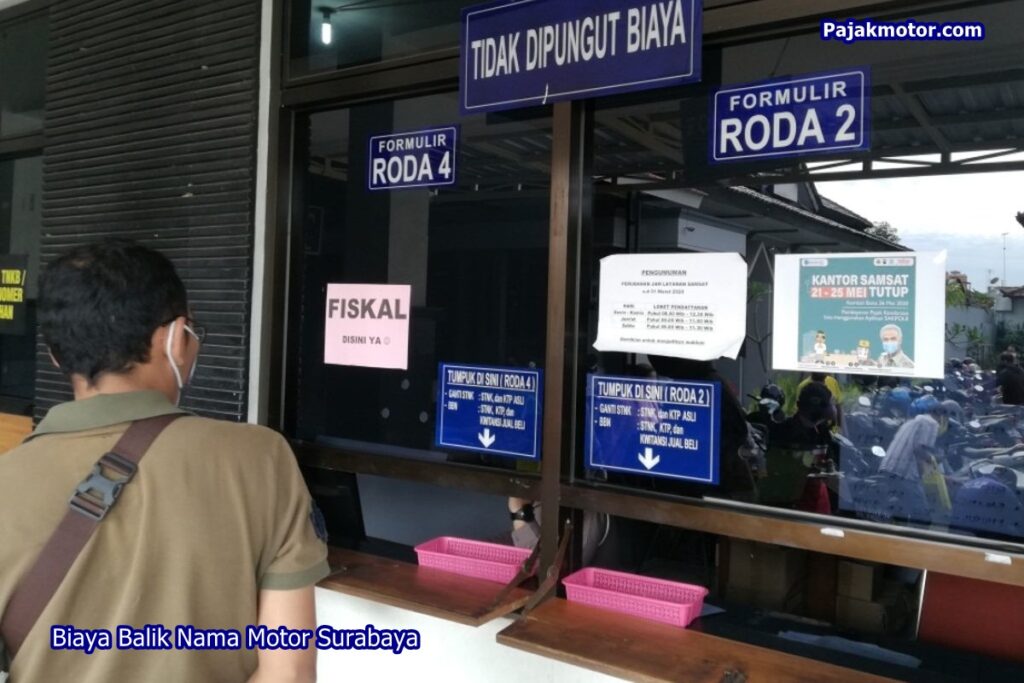 Biaya Balik Nama Motor Surabaya